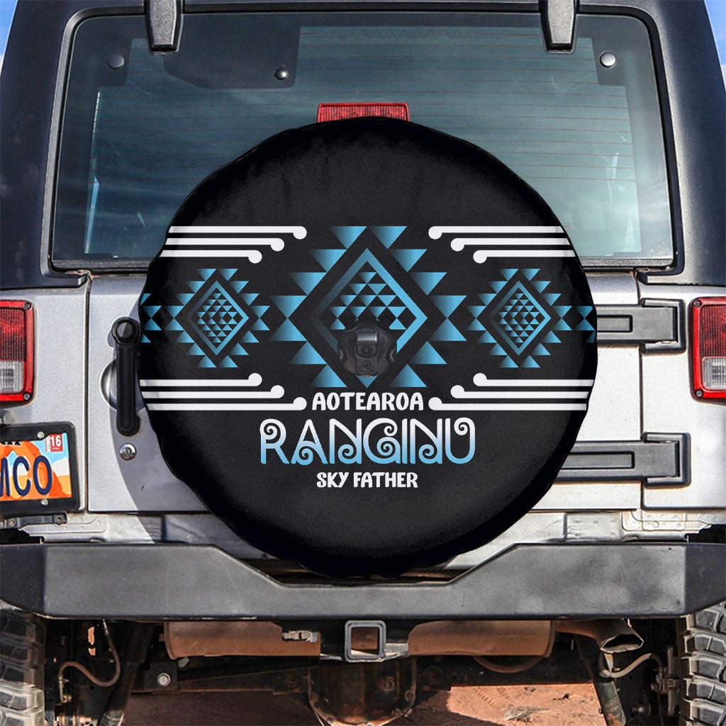 Aotearoa Atua Ranginui Spare Tire Cover Maori Sky Father Taniko Motifs