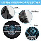 Aotearoa Atua Ranginui Spare Tire Cover Maori Sky Father Taniko Motifs