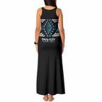 Aotearoa Atua Ranginui Personalised Tank Maxi Dress Maori Sky Father Taniko Motifs