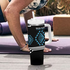 Aotearoa Atua Ranginui Personalised Tumbler With Handle Maori Sky Father Taniko Motifs