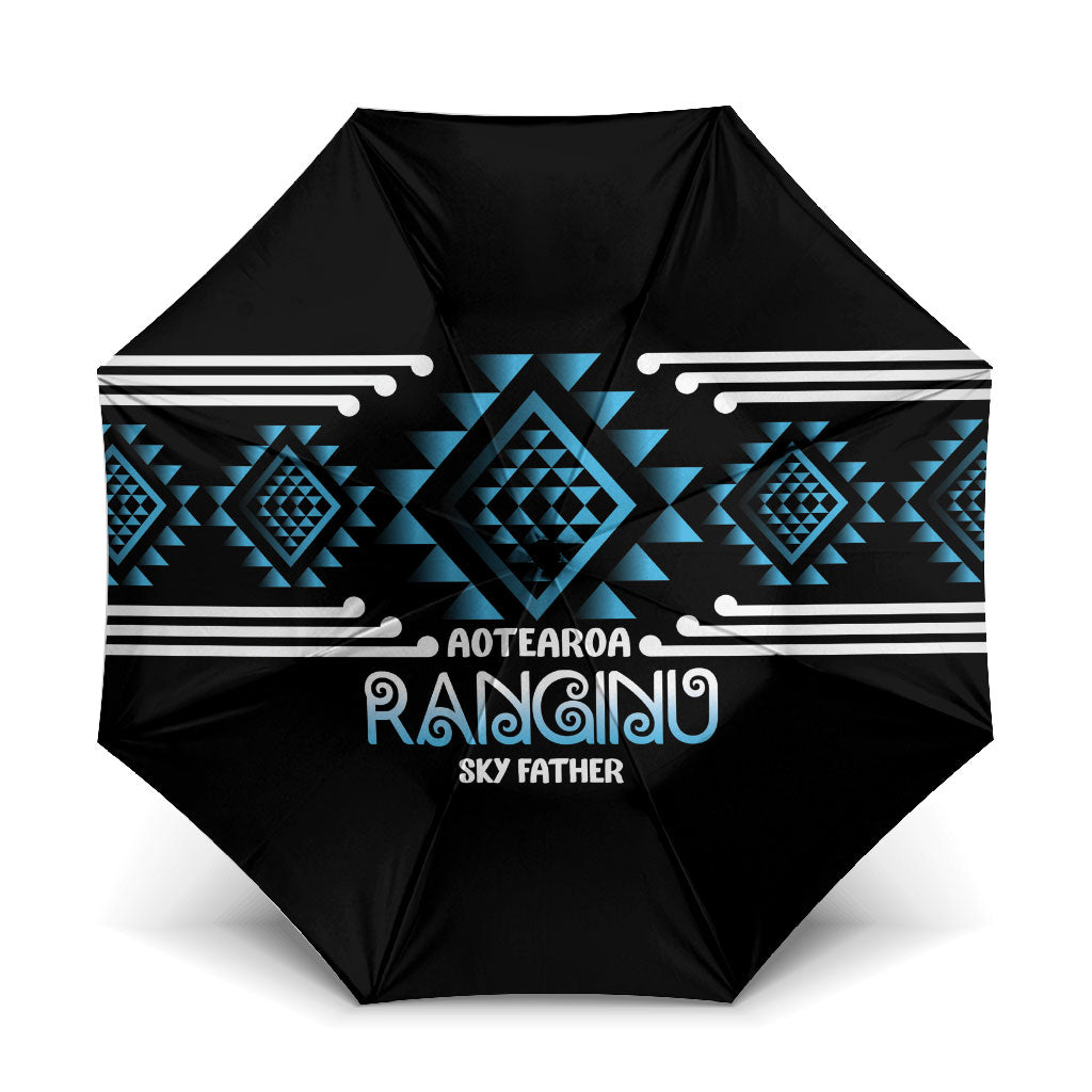 Aotearoa Atua Ranginui Umbrella Maori Sky Father Taniko Motifs