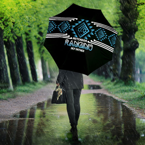 Aotearoa Atua Ranginui Umbrella Maori Sky Father Taniko Motifs