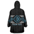 Aotearoa Atua Ranginui Personalised Wearable Blanket Hoodie Maori Sky Father Taniko Motifs