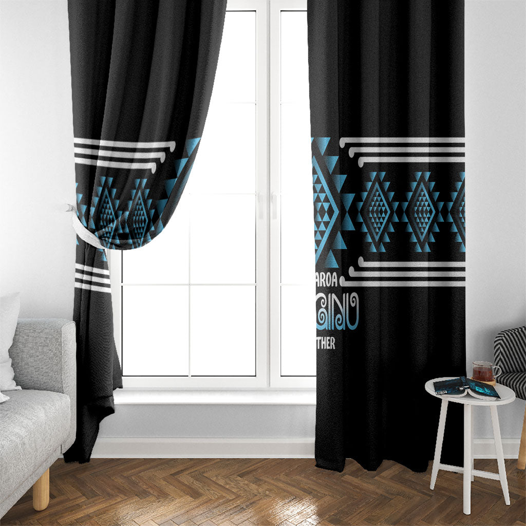 Aotearoa Atua Ranginui Window Curtain Maori Sky Father Taniko Motifs