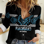 Aotearoa Atua Ranginui Personalised Women Casual Shirt Maori Sky Father Taniko Motifs