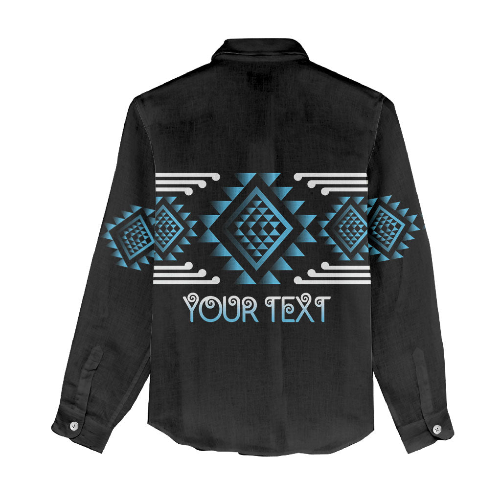 Aotearoa Atua Ranginui Personalised Women Casual Shirt Maori Sky Father Taniko Motifs