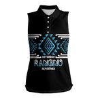 Aotearoa Atua Ranginui Personalised Women Sleeveless Polo Shirt Maori Sky Father Taniko Motifs