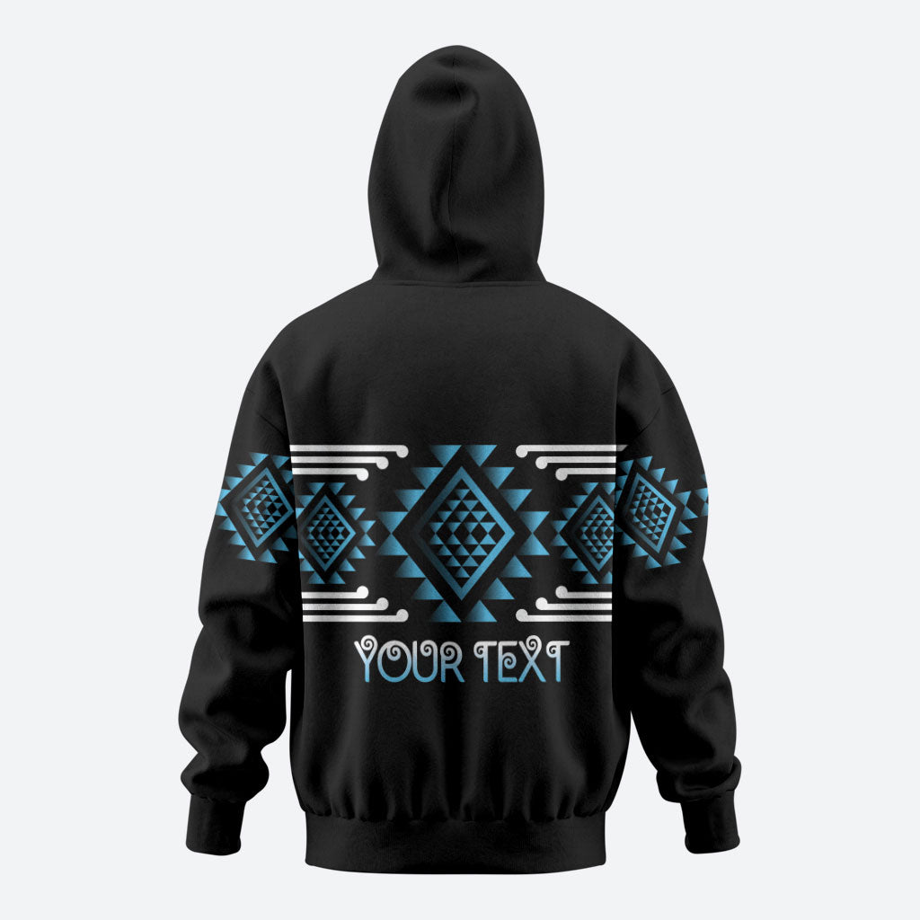 Aotearoa Atua Ranginui Personalised Zip Hoodie Maori Sky Father Taniko Motifs