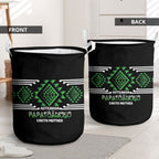 Aotearoa Atua Papatuanuku Laundry Basket Maori Earth Mother Taniko Motifs