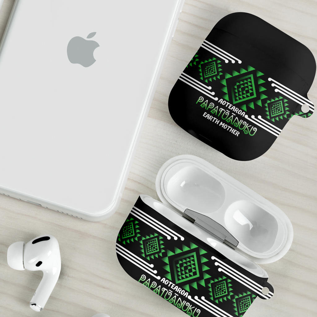Aotearoa Atua Papatuanuku AirPods Case Maori Earth Mother Taniko Motifs