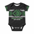 Aotearoa Atua Papatuanuku Personalised Baby Onesie Maori Earth Mother Taniko Motifs