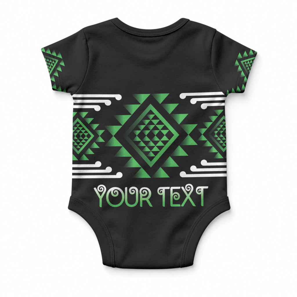Aotearoa Atua Papatuanuku Personalised Baby Onesie Maori Earth Mother Taniko Motifs