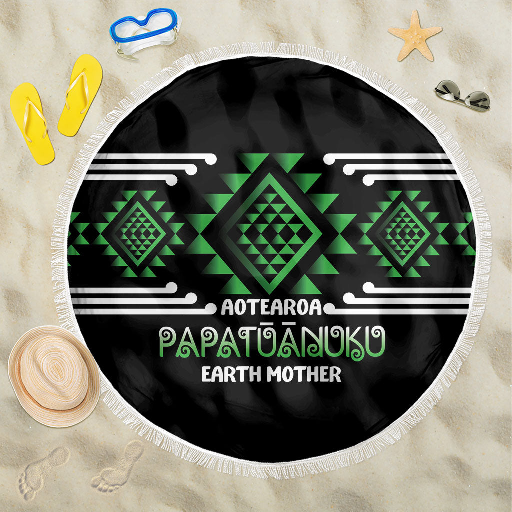 Aotearoa Atua Papatuanuku Beach Blanket Maori Earth Mother Taniko Motifs