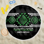 Aotearoa Atua Papatuanuku Beach Blanket Maori Earth Mother Taniko Motifs