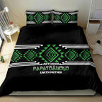 Aotearoa Atua Papatuanuku Bedding Set Maori Earth Mother Taniko Motifs