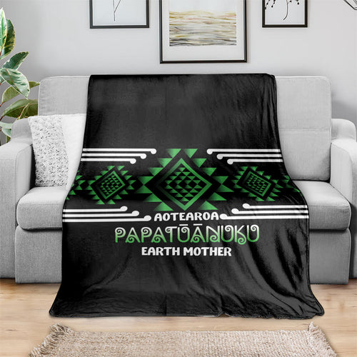 Aotearoa Atua Papatuanuku Blanket Maori Earth Mother Taniko Motifs