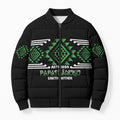 Aotearoa Atua Papatuanuku Personalised Bomber Puffer Jacket Maori Earth Mother Taniko Motifs