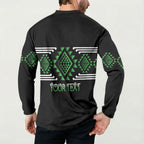 Aotearoa Atua Papatuanuku Personalised Button Sweatshirt Maori Earth Mother Taniko Motifs