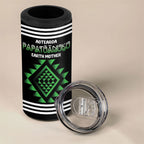 Aotearoa Atua Papatuanuku Personalised 4 in 1 Can Cooler Tumbler Maori Earth Mother Taniko Motifs