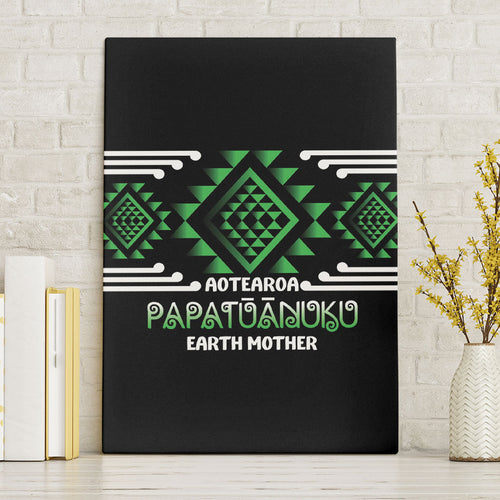 Aotearoa Atua Papatuanuku Canvas Wall Art Maori Earth Mother Taniko Motifs