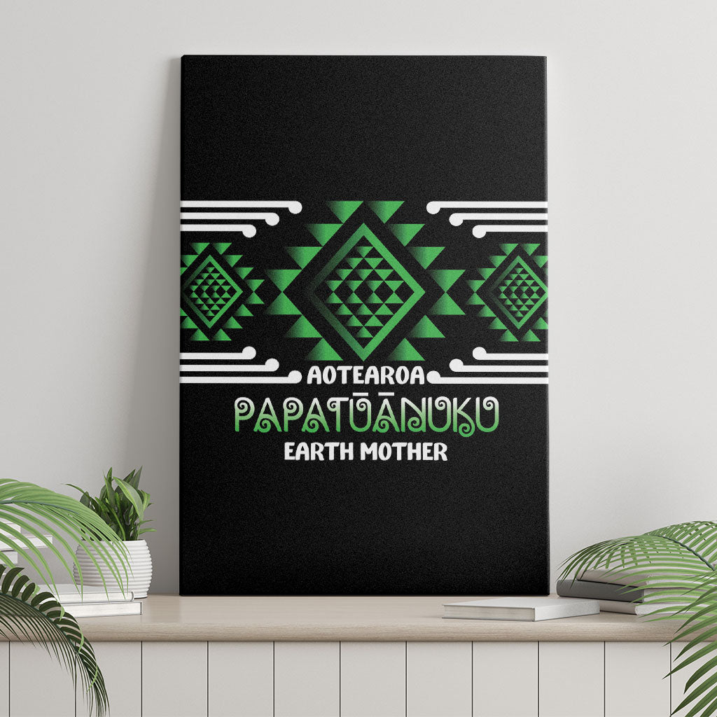 Aotearoa Atua Papatuanuku Canvas Wall Art Maori Earth Mother Taniko Motifs