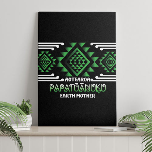 Aotearoa Atua Papatuanuku Canvas Wall Art Maori Earth Mother Taniko Motifs