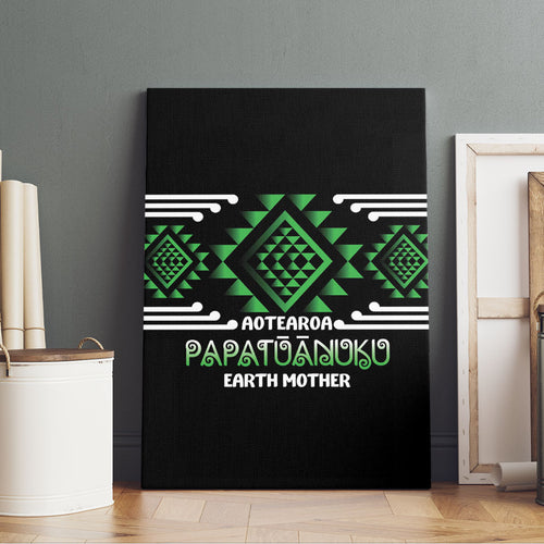 Aotearoa Atua Papatuanuku Canvas Wall Art Maori Earth Mother Taniko Motifs