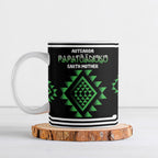 Aotearoa Atua Papatuanuku Personalised Ceramic Mug Maori Earth Mother Taniko Motifs