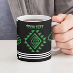 Aotearoa Atua Papatuanuku Personalised Ceramic Mug Maori Earth Mother Taniko Motifs