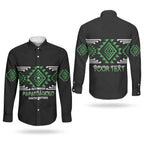 Aotearoa Atua Papatuanuku Personalised Couples Matching Off Shoulder Short Dress and Long Sleeve Button Shirt Maori Earth Mother Taniko Motifs