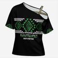 Aotearoa Atua Papatuanuku Personalised Cross Shoulder Shirt Maori Earth Mother Taniko Motifs