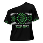 Aotearoa Atua Papatuanuku Personalised Cross Shoulder Shirt Maori Earth Mother Taniko Motifs