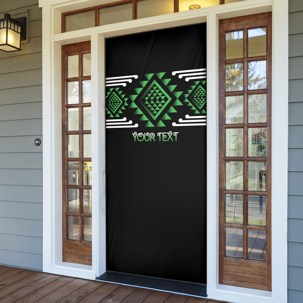 Aotearoa Atua Papatuanuku Personalised Door Cover Maori Earth Mother Taniko Motifs