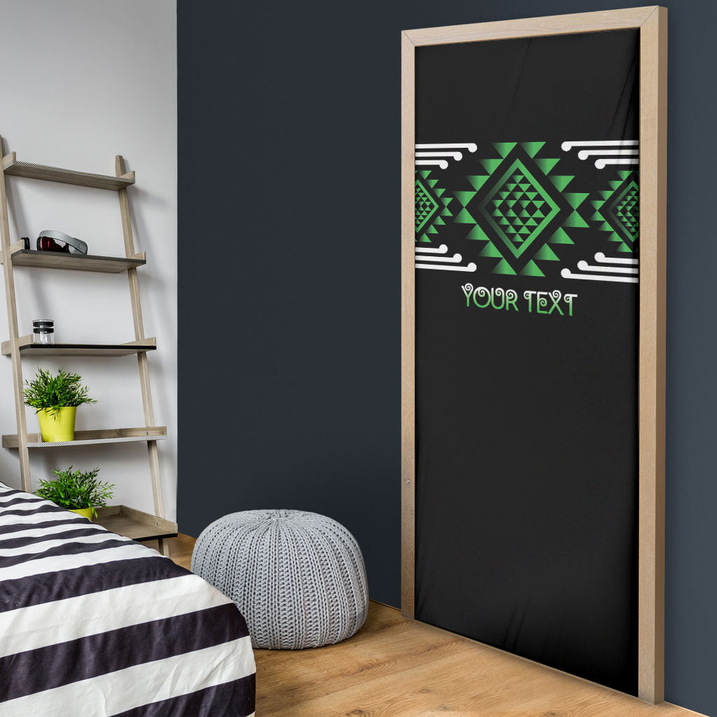 Aotearoa Atua Papatuanuku Personalised Door Cover Maori Earth Mother Taniko Motifs