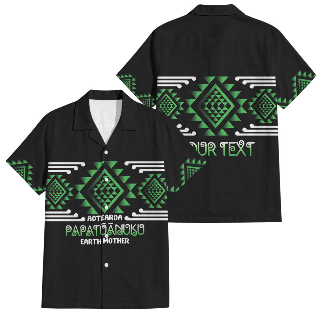 Aotearoa Atua Papatuanuku Personalised Family Matching Off Shoulder Maxi Dress and Hawaiian Shirt Maori Earth Mother Taniko Motifs