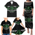 Aotearoa Atua Papatuanuku Personalised Family Matching Puletasi and Hawaiian Shirt Maori Earth Mother Taniko Motifs