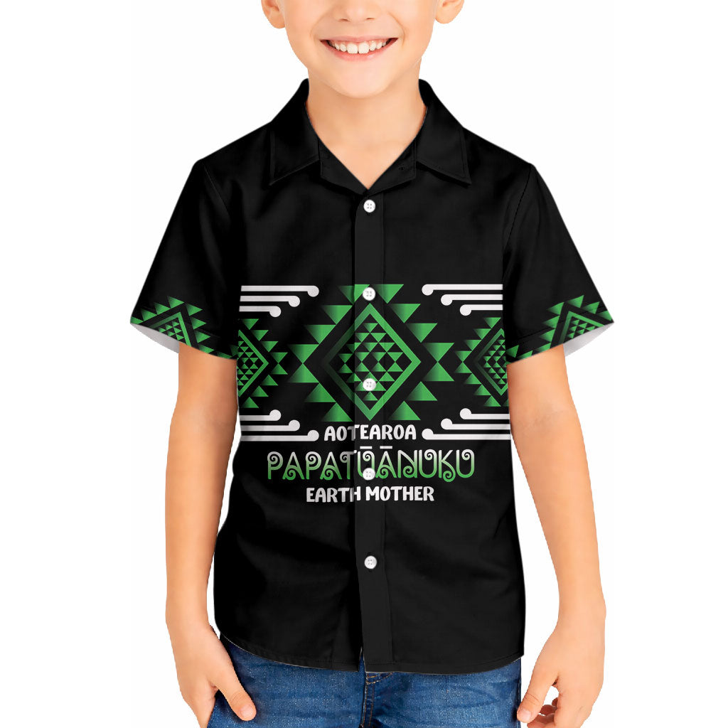 Aotearoa Atua Papatuanuku Personalised Hawaiian Shirt Maori Earth Mother Taniko Motifs