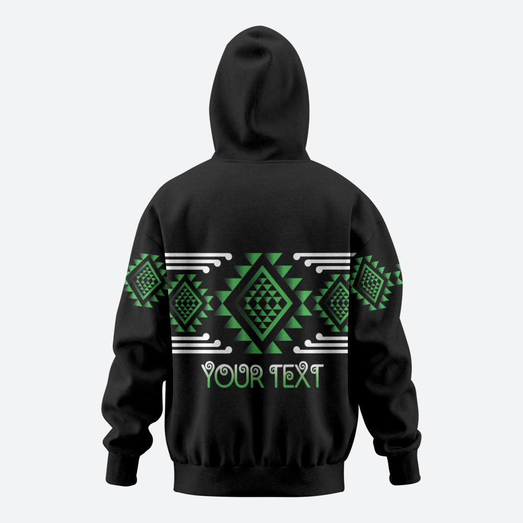 Aotearoa Atua Papatuanuku Personalised Hoodie Maori Earth Mother Taniko Motifs
