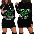 Aotearoa Atua Papatuanuku Personalised Hoodie Dress Maori Earth Mother Taniko Motifs