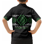 Aotearoa Atua Papatuanuku Personalised Kid Hawaiian Shirt Maori Earth Mother Taniko Motifs