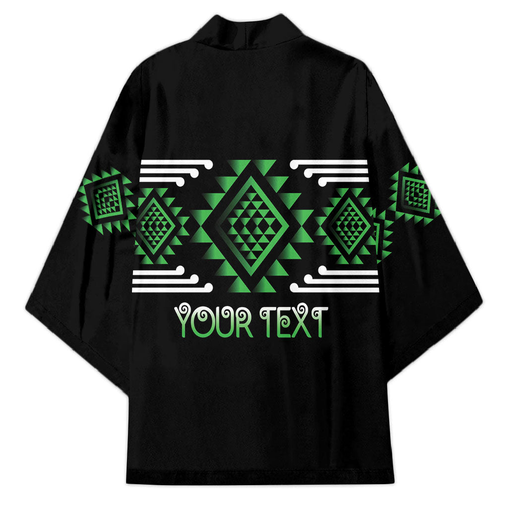 Aotearoa Atua Papatuanuku Personalised Kimono Maori Earth Mother Taniko Motifs