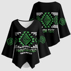 Aotearoa Atua Papatuanuku Personalised Kimono Sleeve Blouse Maori Earth Mother Taniko Motifs
