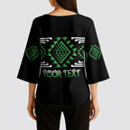 Aotearoa Atua Papatuanuku Personalised Kimono Sleeve Blouse Maori Earth Mother Taniko Motifs