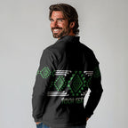 Aotearoa Atua Papatuanuku Personalised Long Sleeve Polo Shirt Maori Earth Mother Taniko Motifs