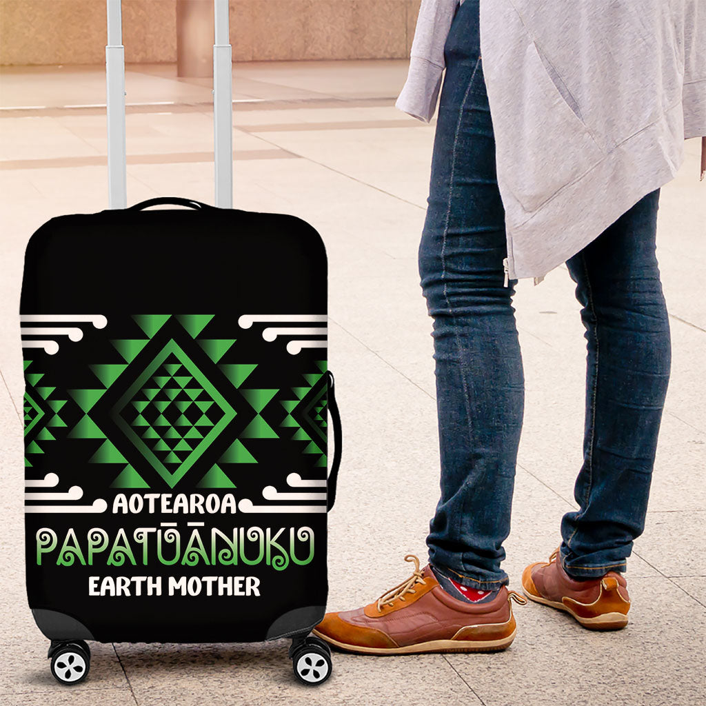 Aotearoa Atua Papatuanuku Luggage Cover Maori Earth Mother Taniko Motifs