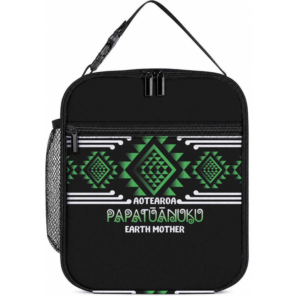Aotearoa Atua Papatuanuku Lunch Bag Maori Earth Mother Taniko Motifs