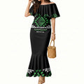 Aotearoa Atua Papatuanuku Personalised Mermaid Dress Maori Earth Mother Taniko Motifs