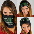 Aotearoa Atua Papatuanuku Neck Gaiter Maori Earth Mother Taniko Motifs
