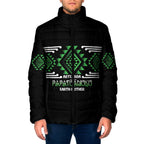Aotearoa Atua Papatuanuku Personalised Padded Jacket Maori Earth Mother Taniko Motifs
