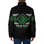 Aotearoa Atua Papatuanuku Personalised Padded Jacket Maori Earth Mother Taniko Motifs
